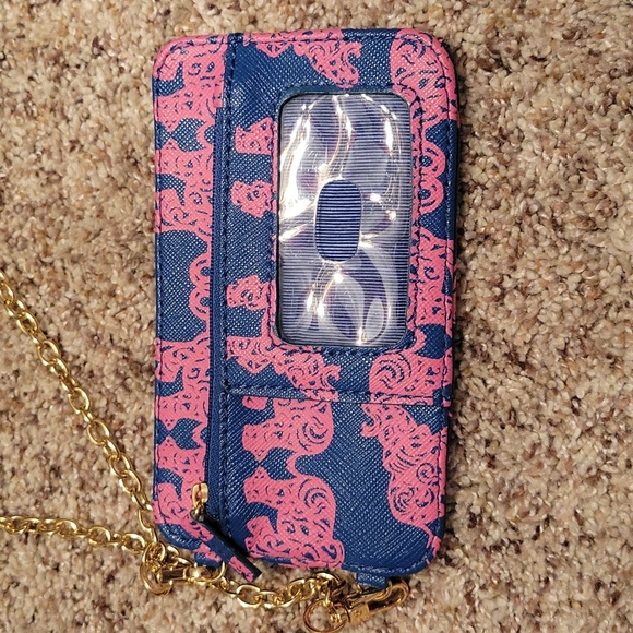 Lilly Pulitzer Phone And Id Case Blue W/Elephant Print - Picture 3 of 7